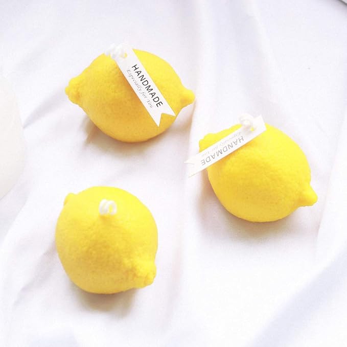 MoldFun 3D Lemon Silicone Soap Mold for Homemade Soap Making, Chocolate Mousse Cake Pastry Baking, Candle, Lotion Bar, Bath Bomb, Plaster of Paris Mold