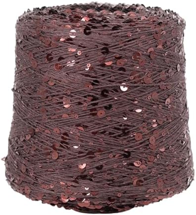 ECYC Ltd 153 Yards Cotton Sequin Yarn, Sparkle Thread for Crocheting and Knitting, DIY Craft Projects - Glitter Sequin Cotton