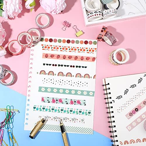 TaoBary 33 Rolls Washi Tape Set, 15mm Holiday Seasonal,Bohemia Style