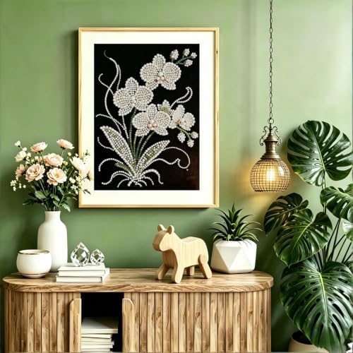 Orchid Pearl Diamond Painting Kits for Adults Beginner,Diamond Art 12x16In