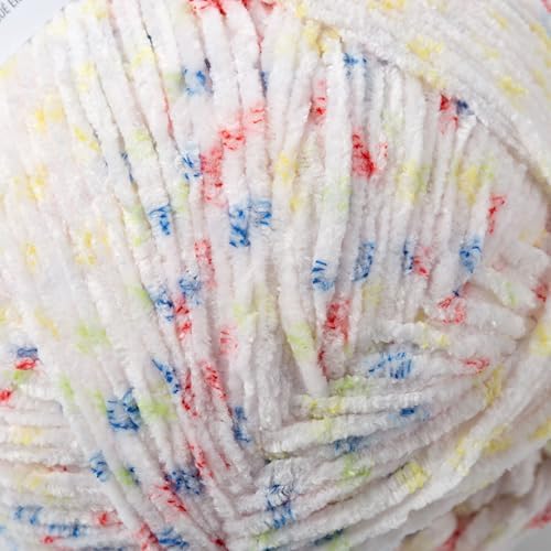Loops & Threads Skinny Chenille Multi Yarn - Yarn for Knitting, Crochet, Weaving, and Arts & Crafts - Toucan Multi, Polyester, 7.7 oz