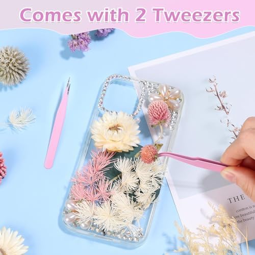 Comkrivy Real Dried Flowers 100% Natural Dried Flowers, Mixed Colors Dried Leaf Flowers for DIY Arts and Crafts Candles Resin Jewelry Nail Pendant Cards Scrapbooking Wedding Home Decoration