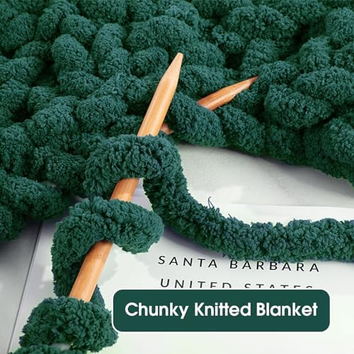 MABOZOO Assorted Chunky Yarn for Hand Knitting 8 Pack, Fluffy Jumbo Chenille Yarn, Soft Plush Yarn Bulky, Giant Thick Fuzzy Yarn for Arm Knitting,Sage Green & Dark Green(31.7 yds,8 oz Each Skein)