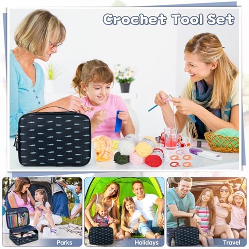 GMAK Crochet Kit for Beginners Adults, All in One Crochet Set Include Yarns