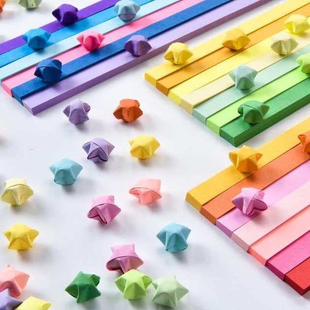 Origami Stars Papers Package DIY Paper Glitter Origami Stars, 1350 Sheets, 27 Colors (27 Bright Color)