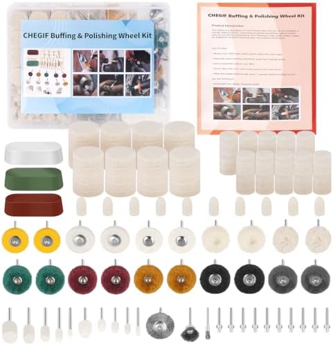 146PCS Buffing & Polishing Kit, 1/8" Shank Rotary Tool Accessories