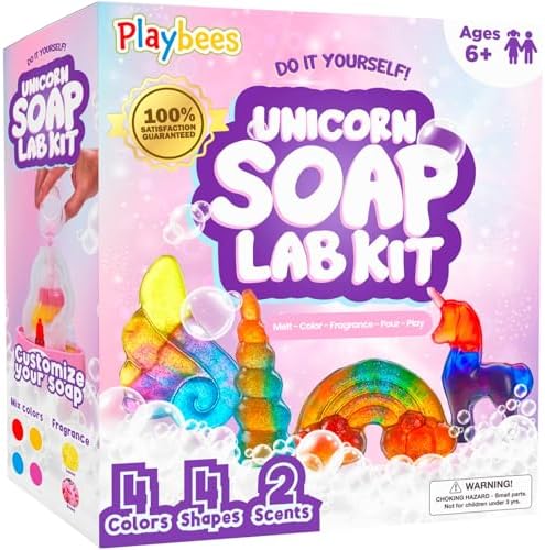 Unicorn Soap Lab - Glycerin Soap Making Kit and Molds for Kids Ages 6-12