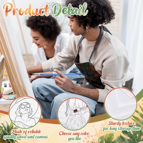Sherr 140 Pcs 20 Set Pre Drawn Canvas Painting Kit, Summer