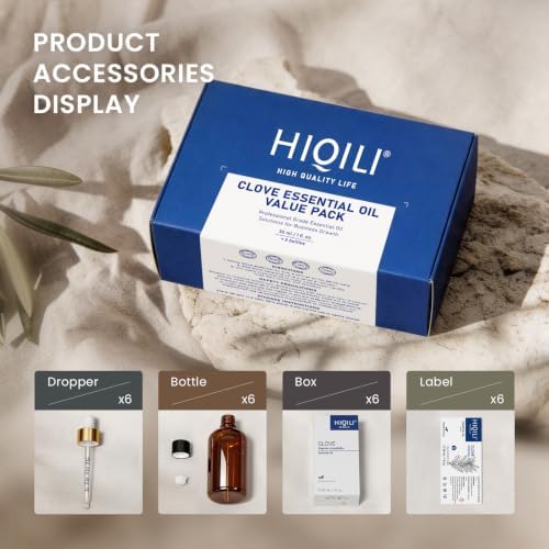 HIQILI Clove Essential Oil Set, Bulk Wholesale for Business, Teeth and Gums