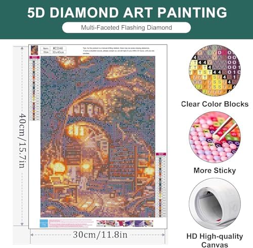Diamond Art Kits for Adults ,Bookshelf Diamond Painting Kits for Beginner