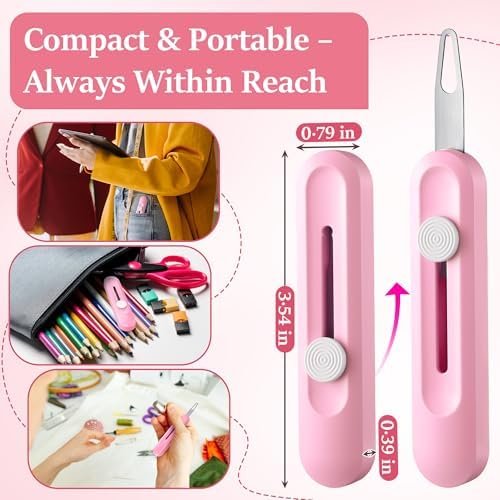 2 Pack Needle Threaders for Hand Sewing, Needlepoint Needle Threader(Red）