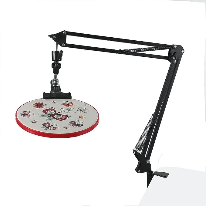 Embroidery Hoop Holder Adjust Embroidery Hoop Stand Metal Embroidery Stand Folding Embroidery Stand Cross Stitch Stand Hands, Suitable for Embroidery Hoops