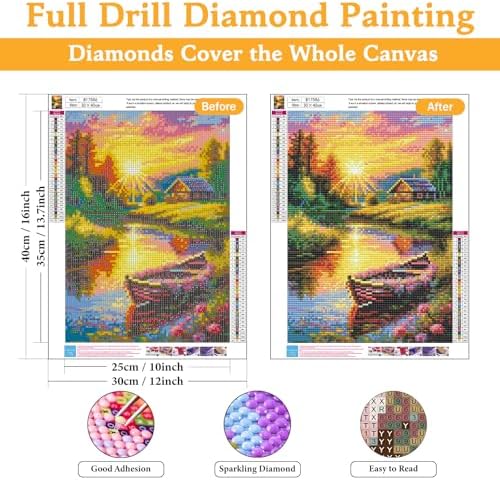 Diamond Art Kits for Adults & Beginners, Sunset Diamond Painting Kit