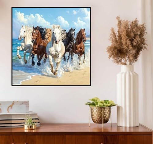 Horse Diamond Art Kits for Adults, 5D Animal Diamond Painting 14x14in