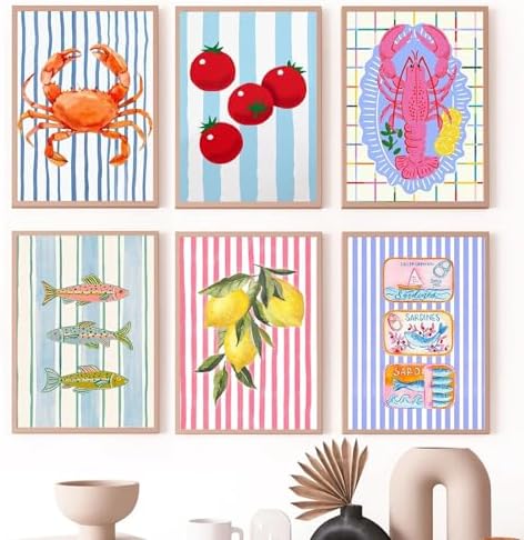 YALKIN 6 Packs Paint by Number Kits for Adults Beginners, DIY Acrylic Painting by Number Kits on Canvas Without Frame, Adults Paint by Number for Home Wall Decor Gifts 25x35CM/9.8x13.8IN