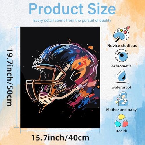 Paint by Numbers Kit for Adults Football Paint by Number for Adult Beginner
