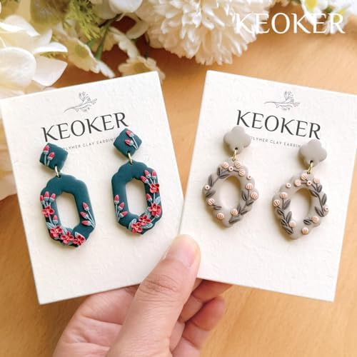 Keoker Polymer Clay Cutters, Boho Clay Cutters for Polymer Clay Jewelry, Basic Polymer Clay Cutters, Clay Earrings Cutters