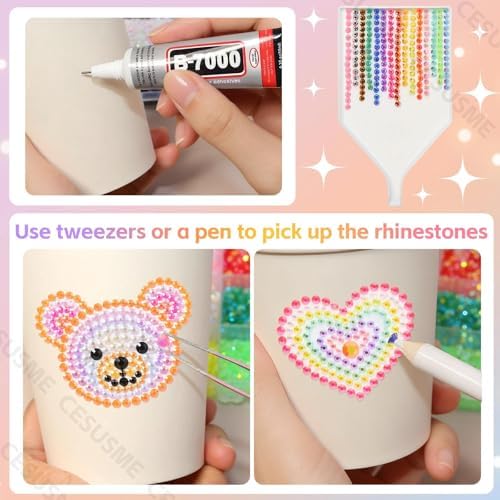 28000 Pcs Color Rhinestones Bedazzling Kit, Orange Yellow Jelly Resin Gems