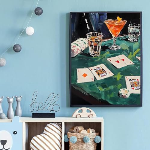 Vintage Poker Diamond Art Kits for Adults Diamond Painting Kit for Beginner