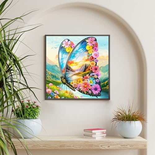 Diamond Art Kits for Adults & Beginners, Butterfly Diamond Painting Kit