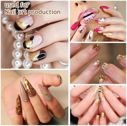 Gold Leaf Flakes for Crafts, Resin & Nails, 10g Gold Foil
