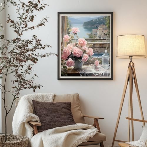Arpilul Flowers Paint by Number for Adults-Paint by Numbers for Adults Beginner, Adult Paint by Number Kits on Canvas for Home Wall Art Decoration and Gifts 16x20Inch(Z-YH39)