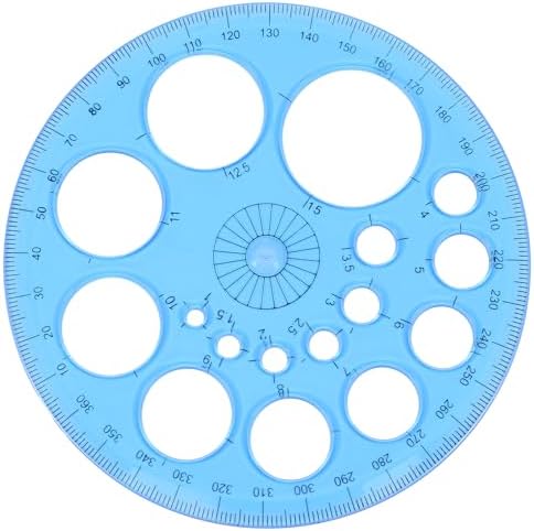 Circle Template for Drawing, Professional Geometric Circle Ruler for Drafting, Plastic Circle Stencil Templates, Large and Small Circle Drawing Tool, Multi Function Drawing Aid Tool for Studying