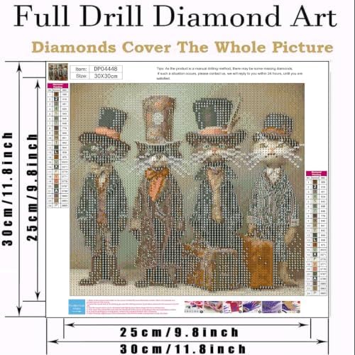 Gentleman Cat Diamond Art Kits for Adult Diamond Painting Kit for Beginner