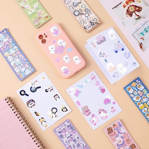 HINZIC 60 Sheets Korean Stickers Kpop Deco Stickers for Photocard, Colorful
