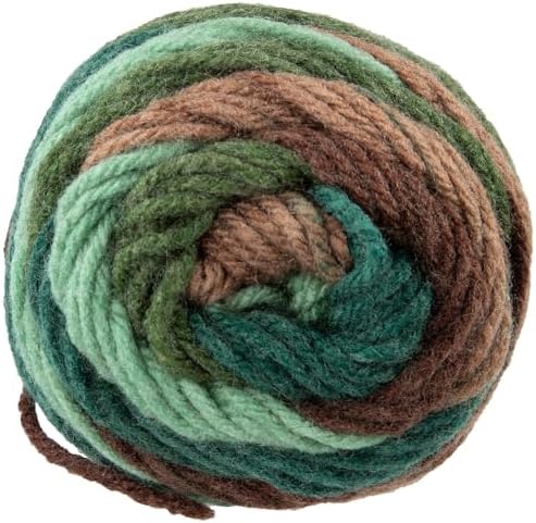 Craft County Size 4 (Medium) 100% Acrylic Fiber Yarn – Variety of Color and Pattern Options – Great for Crochet, Knitting, and Weaving (Forest)