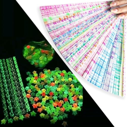 Luminous Origami, Colorful Decorative Star Paper Strips, DIY Origami (Star Origami /540 Sheets)