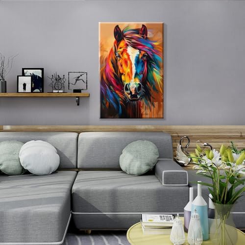 JOOZ Paint by Numbers Kit for Adults with Frame, Horse Paint by Number