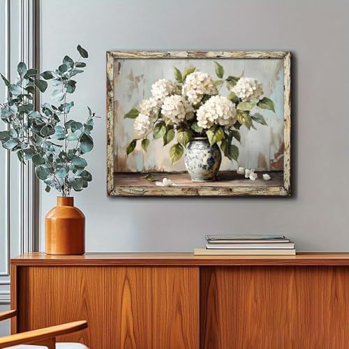 Hydrangea Diamond Art Kits for Adults Round Diamond Painting 16x12 Inch