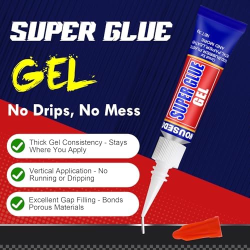 48 x 3g Super Glue Gel, Quick Dry, Thick Formula, All-Purpose Instant Bond