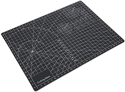 Zerodis 3 Pcs Cutting Mat A4 Black Self Healing Mat Non Reflective Non Slip for Writing Painting Carving Engraving Craft Paper Cutting