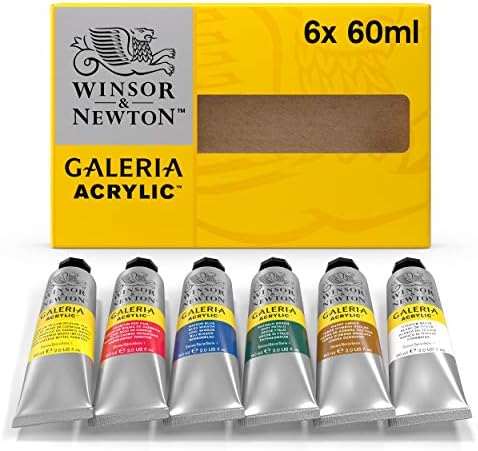 Winsor & Newton Galeria Acrylic Paint, 6 x 60ml (2--oz) Tube Paint Set