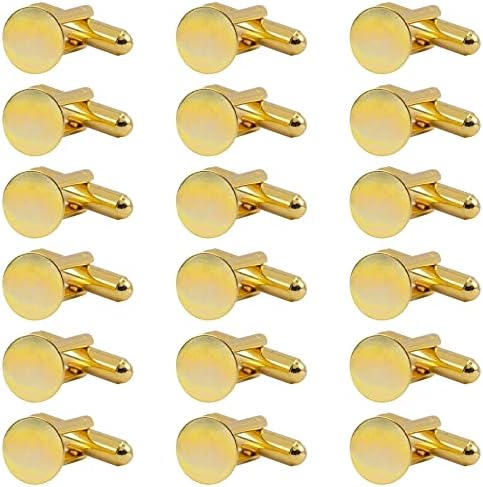 AUEAR, Metal Cufflinks Cuff Button Blank Cabochons Tray Bezel Cufflink Blanks Setting for Jewelry Making DIY Crafts
