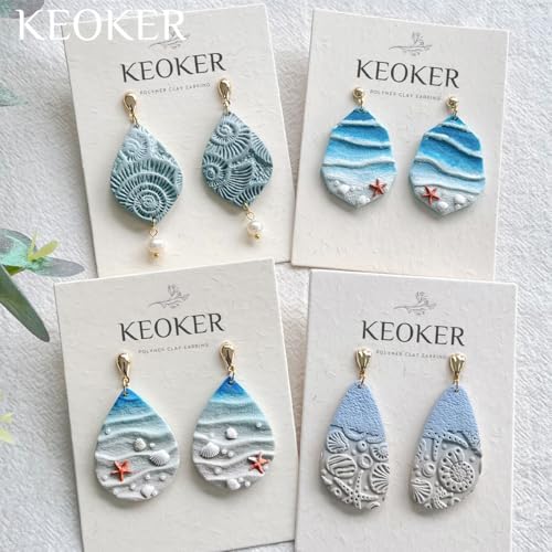 Keoker Starfish Texture Roller for Polymer Clay, Summer 1pc Polymer Clay Texture Roller