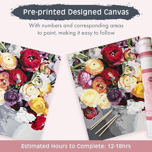 Pink Picasso Paint by Number Kit, for Adults & Teens,16x20, Petals for Me