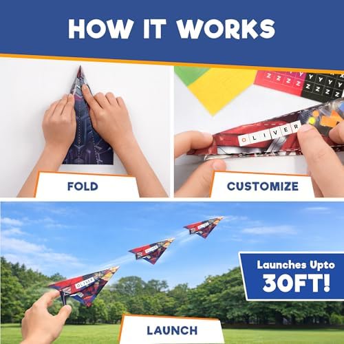 Doctor Jupiter Paper Airplane Book Kit for Kids Ages 4+, Craft Toy
