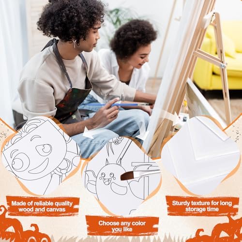 Sherr 140 Pcs 20 Set Pre Drawn Canvas Painting Kit, Halloween