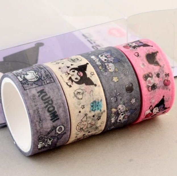 Generic Cute Masking Tape, Washi Tape Set, 8 Pack, 0.6 Inch Wide (Purple)