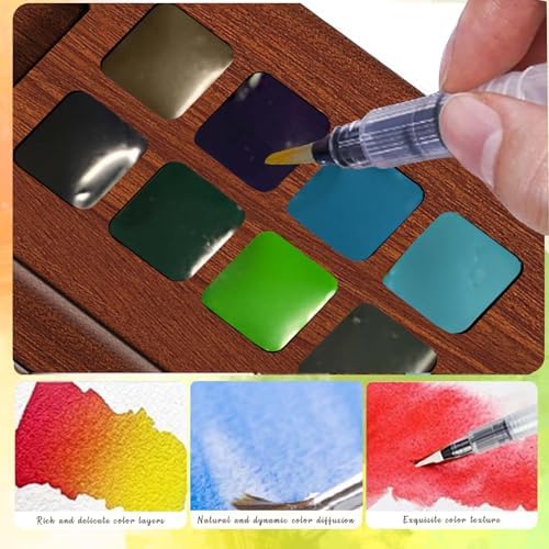 Mini Travel Watercolor Paint Set - Pocket 8-Color Paint Art Kit