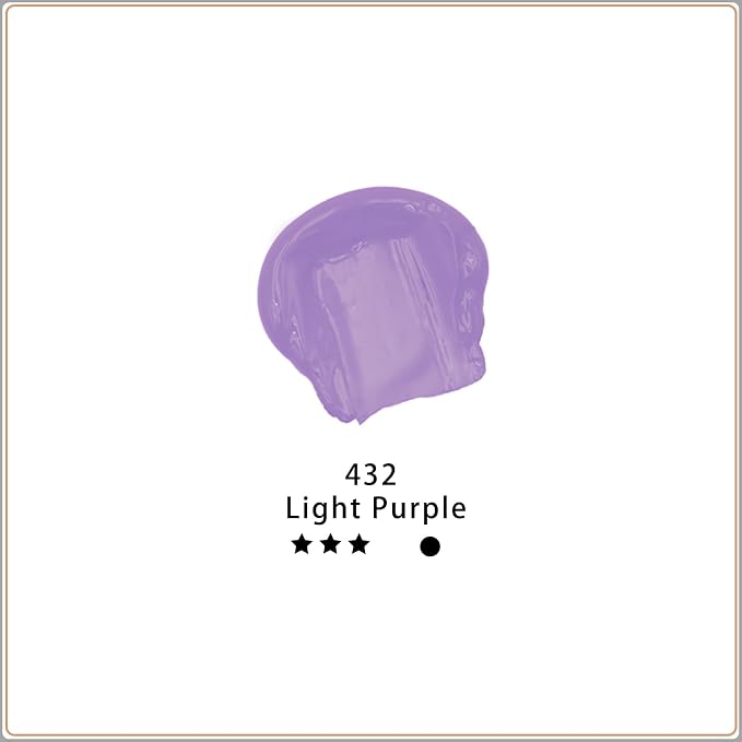 Artecho Light Purple Acrylic Paint 120ml /4.05oz Tube | Semi Glossy Finish, High Pigment Rich Color Craft Paint for Canvas, Rocks, Wood, Fabric, Ceramic, Non-Toxic