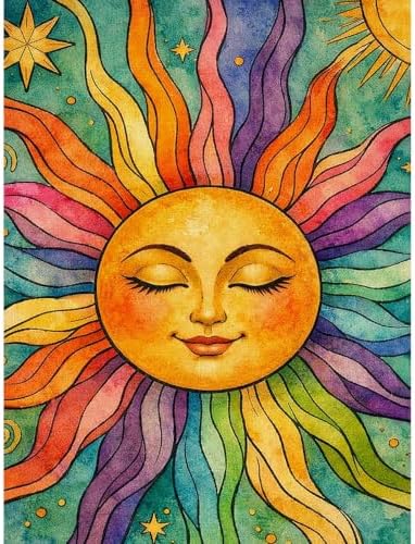 Lophomie Diamond Art Kits for Adults, 5D Sun Diamond Painting Kits 12x16 in