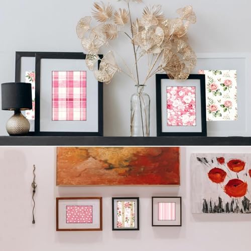 Pink Scrapbook Paper Vintage Flower Pattern Papers Pad 12×12,24 Sheets Double-Sided Mother's Day Bobo Floral Scrapbooking CardStock Paper Pad for Holiday Cardmaking DIY Origami Papers.