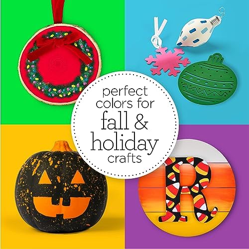 Apple Barrel Fall Colors Kit, 16 Piece Set Includes 15 Acrylic Craft Paints and 1 Mod Podge Gloss, 96426