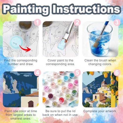 Lemon Tree Framed Paint by Numbers Kit for Adults Beginner 8x12 inch