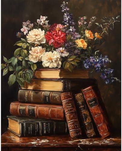 xackcme Paint by Numbers for Adults Books - Book Paint by Number on Canvas