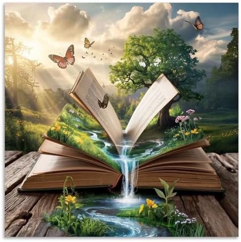 Magic Book Diamond Art Kits for Adults Beginners 14x14 in, DIY Craft Gift